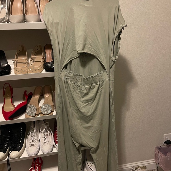 FP Movement by Free People Olive V-Neck Jumpsuit - Picture 4 of 4